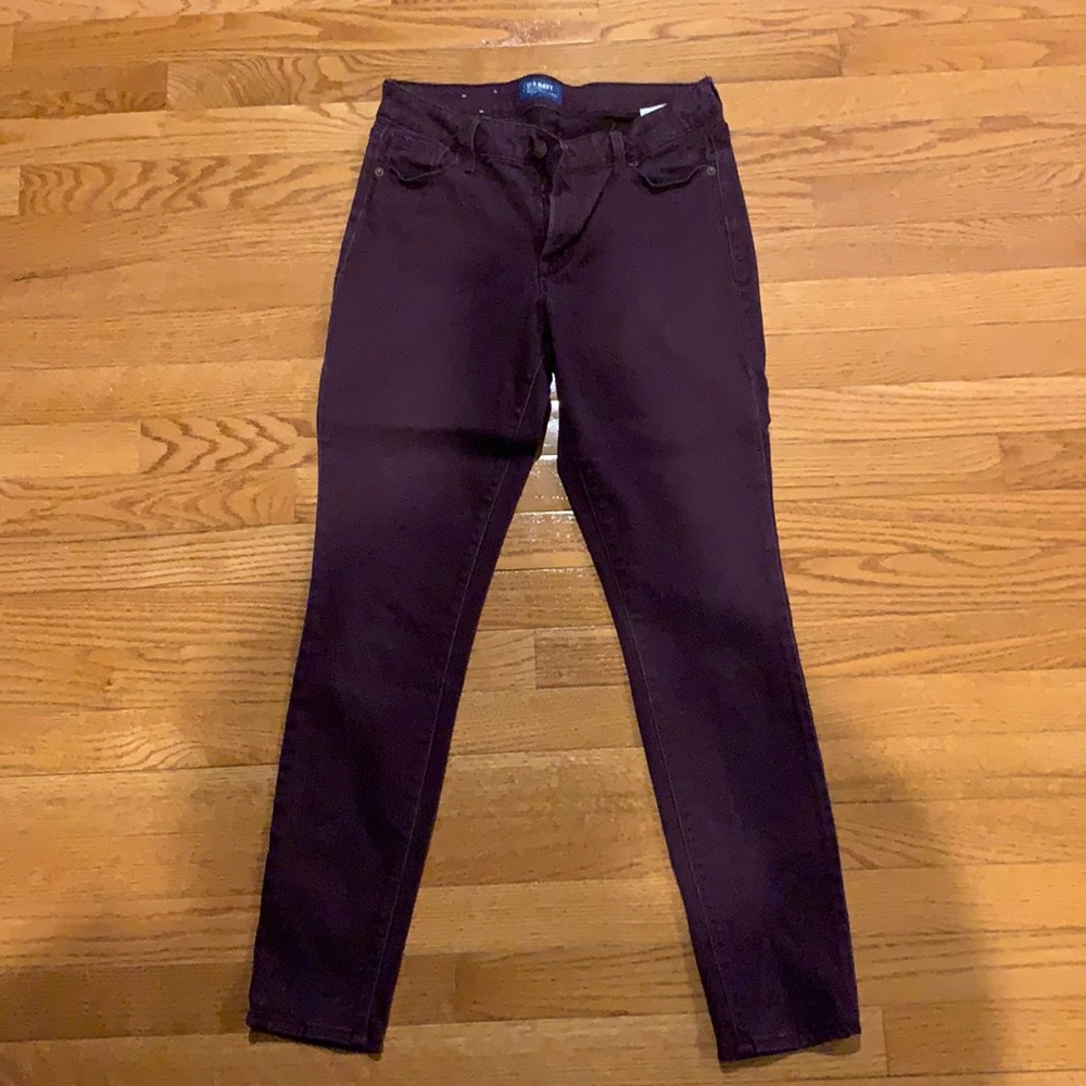 Purple skinny pants